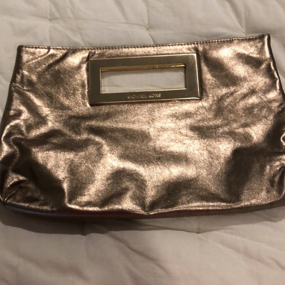 Gold metallic Michael Kors purse - Picture 3 of 6